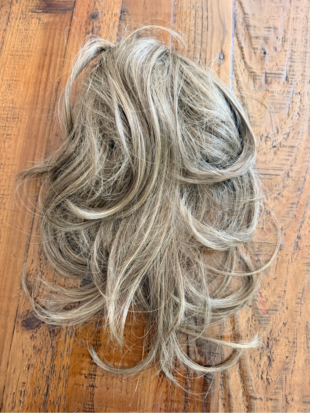 Synthetic Hair Topper in Ash Blonde - Lightweight Style